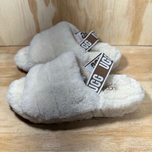 UGG Fluff Yeah Soft Cream Slide Slippers Women’s Size 7